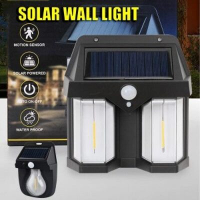 Double Head Antique Solar Sensor Lamp